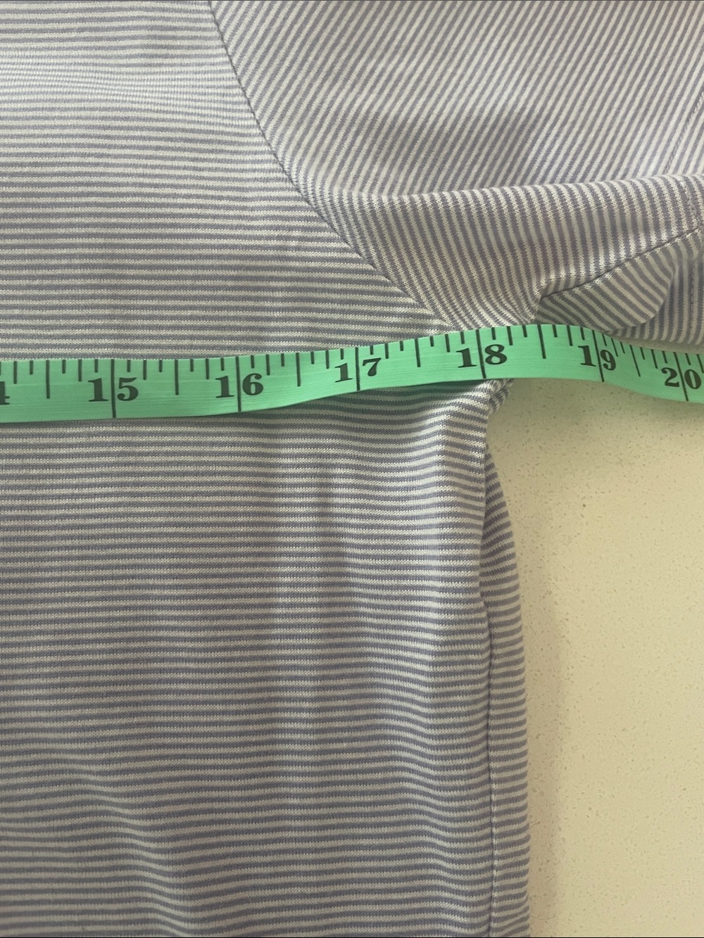 Magnolia Lane Masters Golf Polo Vintage Label Pima Cotton Purple & White Stripe - Picture 10 of 12